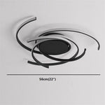 Abstract Curve Dimmable LED Nordic Ceiling Lights Flush Mount Lighting - Lamp Outdoor