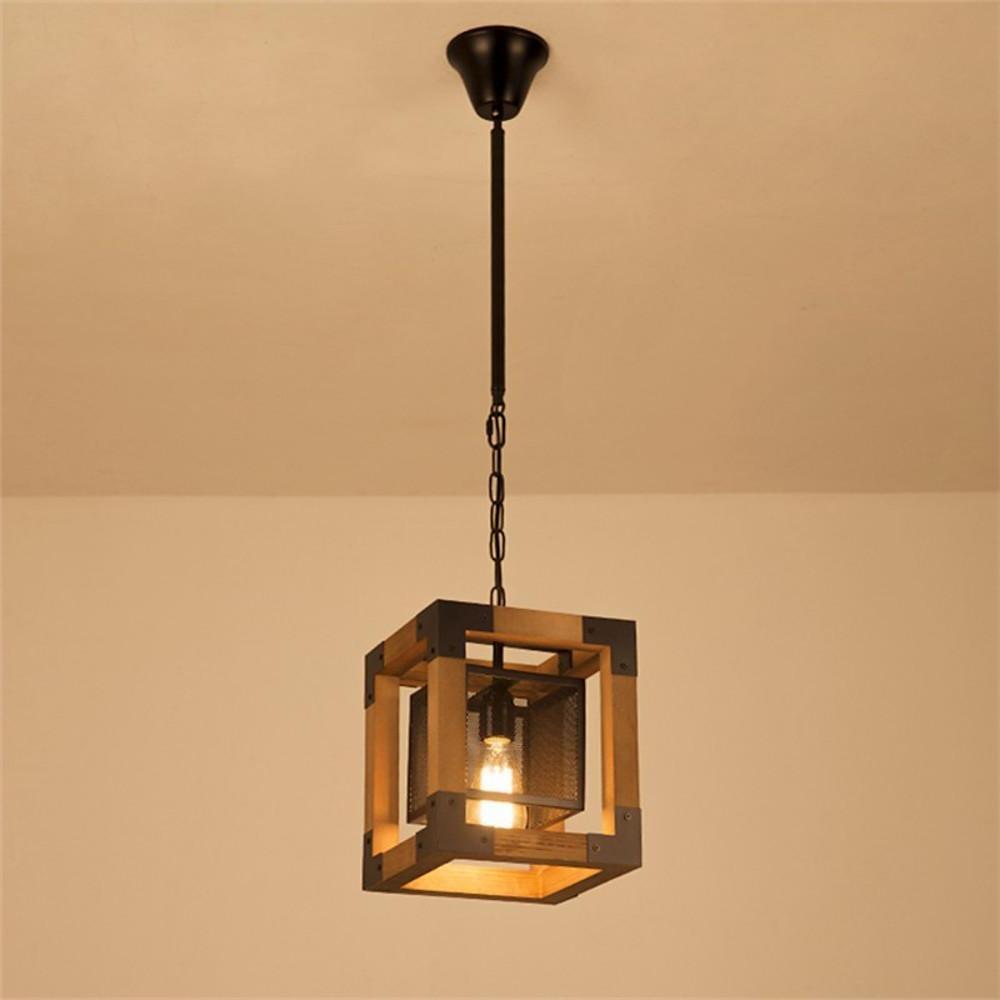 Rustic Industrial Linear Chandelier for Dining Rooms Farmhouse Rectangular/Square Light Fixture - Lamp Outdoor