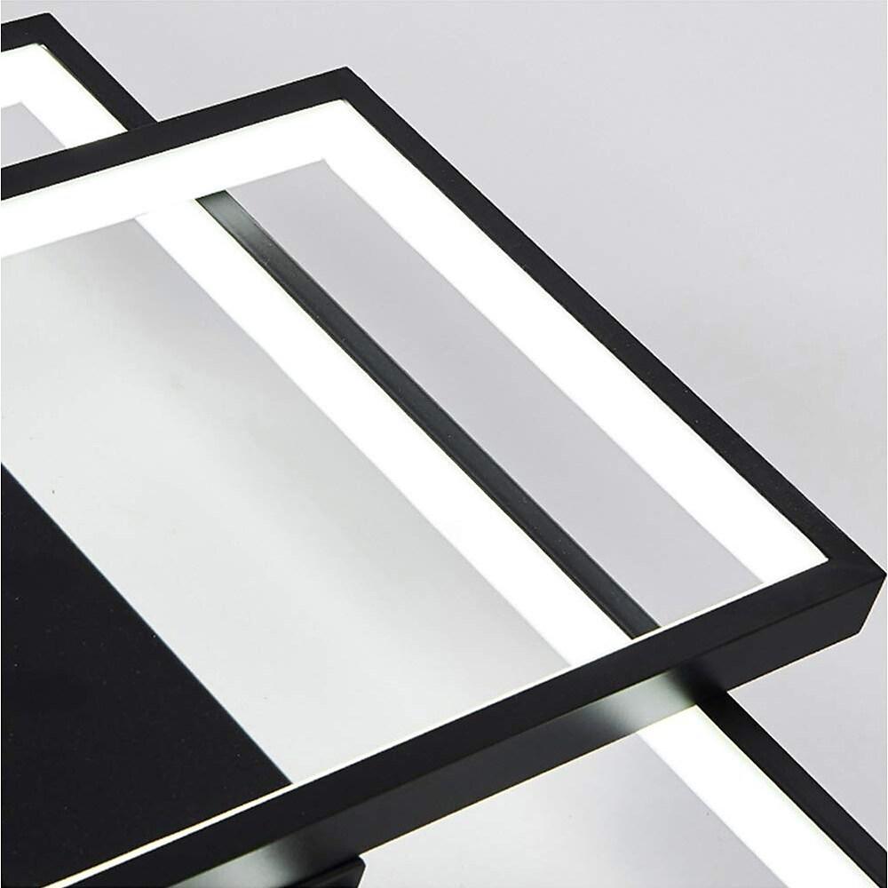 Multi Rectangle Large Flush Mount Ceiling Light with 3 Integrated Tiered Lights - Lamp Outdoor