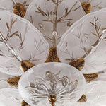 Leaves Flush Mount Ceiling Light Metal Glass Unusual LED Light - Lamp Outdoor