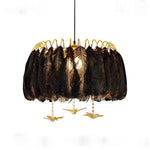 Modern Contemporary Chandeliers Drum Light Chandelier Feather Chandelier - Lamp Outdoor