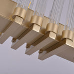 Creative Linear Electroplated Metal Glass LED Modern Chandeliers Pendant Light - Lamp Outdoor