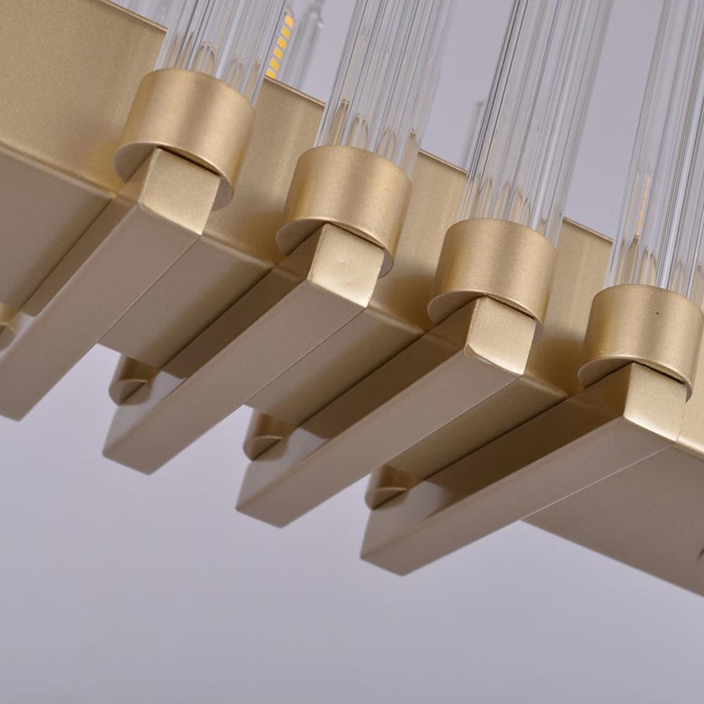 Creative Linear Electroplated Metal Glass LED Modern Chandeliers Pendant Light - Lamp Outdoor