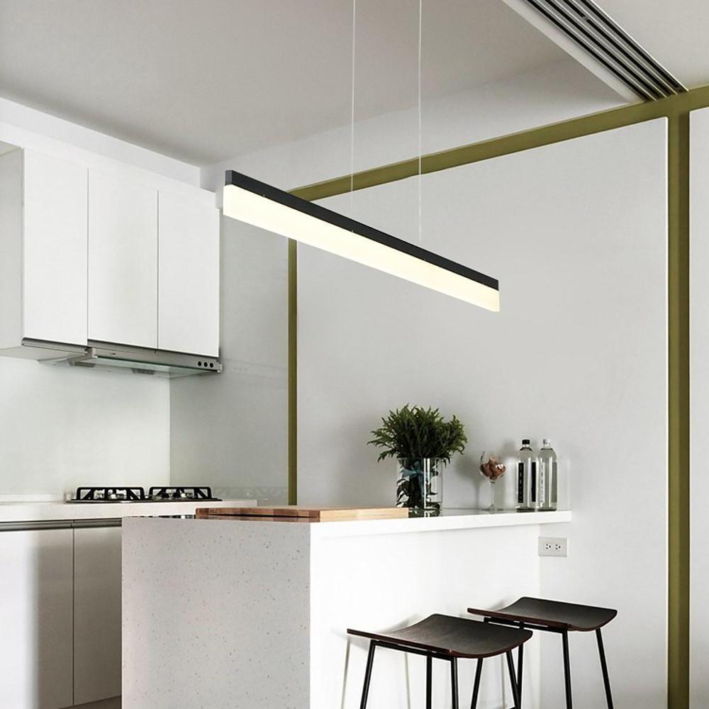 Modern Aluminum Acrylic Pendant Lights Elongated Linear Ceiling Lights - Lamp Outdoor