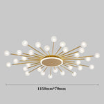 24 Lights LED Glass Metal Nordic Hanging Ceiling Lights Pendant Lights - Lamp Outdoor