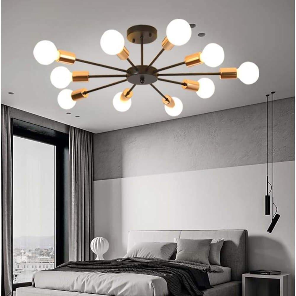10 Light Circular Electroplated Modern LED Flush Mount Lighting Chandelier - Lamp Outdoor