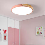 Circular LED Wood Nordic Ceiling Lights Flush Mount Lighting Ceiling Lamp - Lamp Outdoor