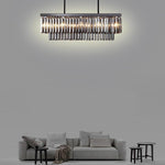 Rectangular Double-layer Crystal LED Industrial Chandeliers Pendant Light - Lamp Outdoor