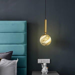 Distressed Globe Hallway Pendant Light Metal Acrylic Ceiling Lights - Lamp Outdoor