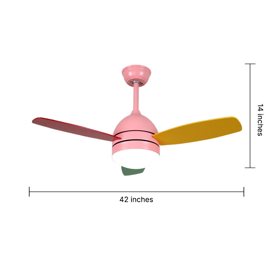 Modern Variable Frequency 6-gear Wind Speed Ultra Silent Kids Ceiling Fan - Lamp Outdoor