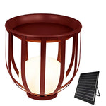 Industrial Solar Outdoor LED Floor Lantern Lamp with Tray - Lamp Outdoor