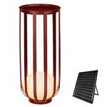 Industrial Solar Outdoor LED Floor Lantern Lamp with Tray - Lamp Outdoor