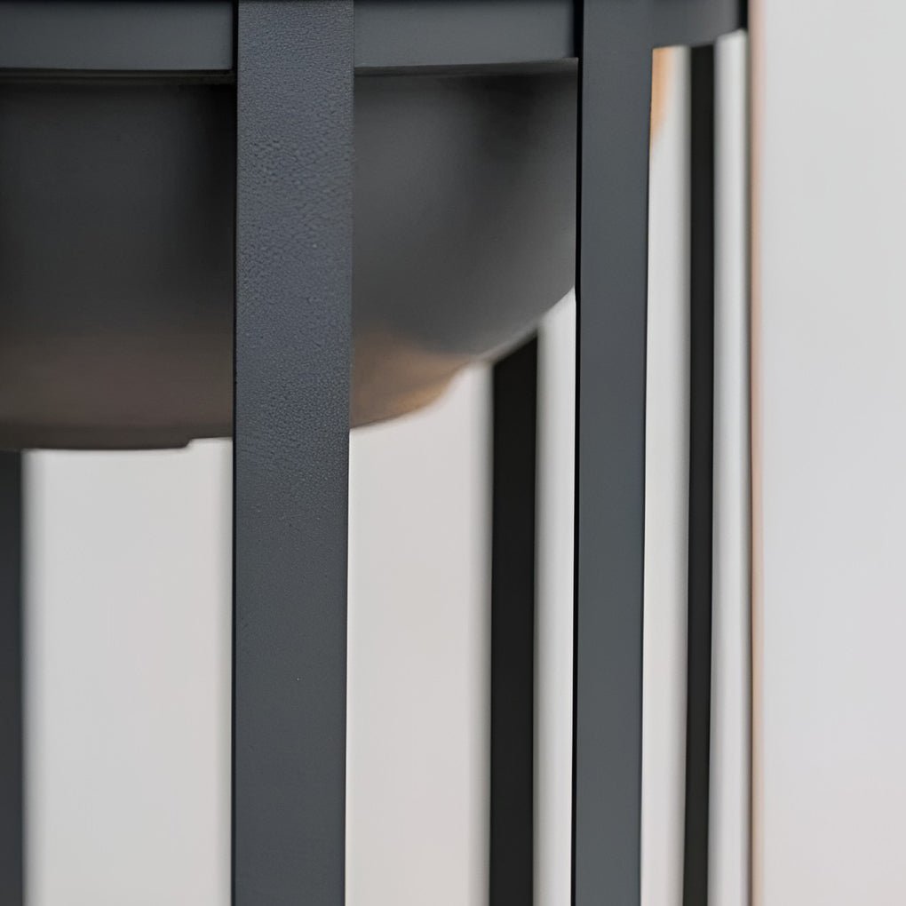 Industrial Solar Outdoor LED Floor Lantern Lamp with Tray - Lamp Outdoor
