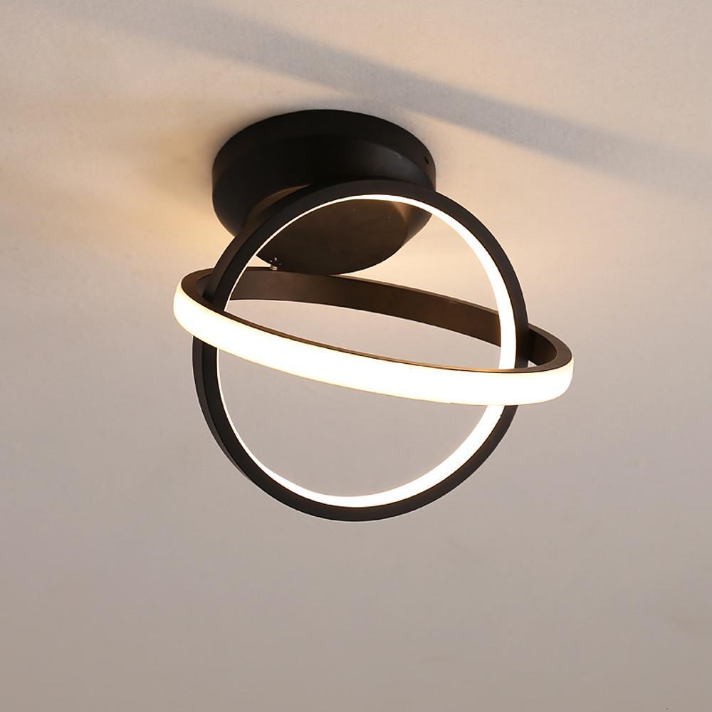 Creative Circles LED Black Modern Ceiling Lights Flush Mount Lighting - Lamp Outdoor