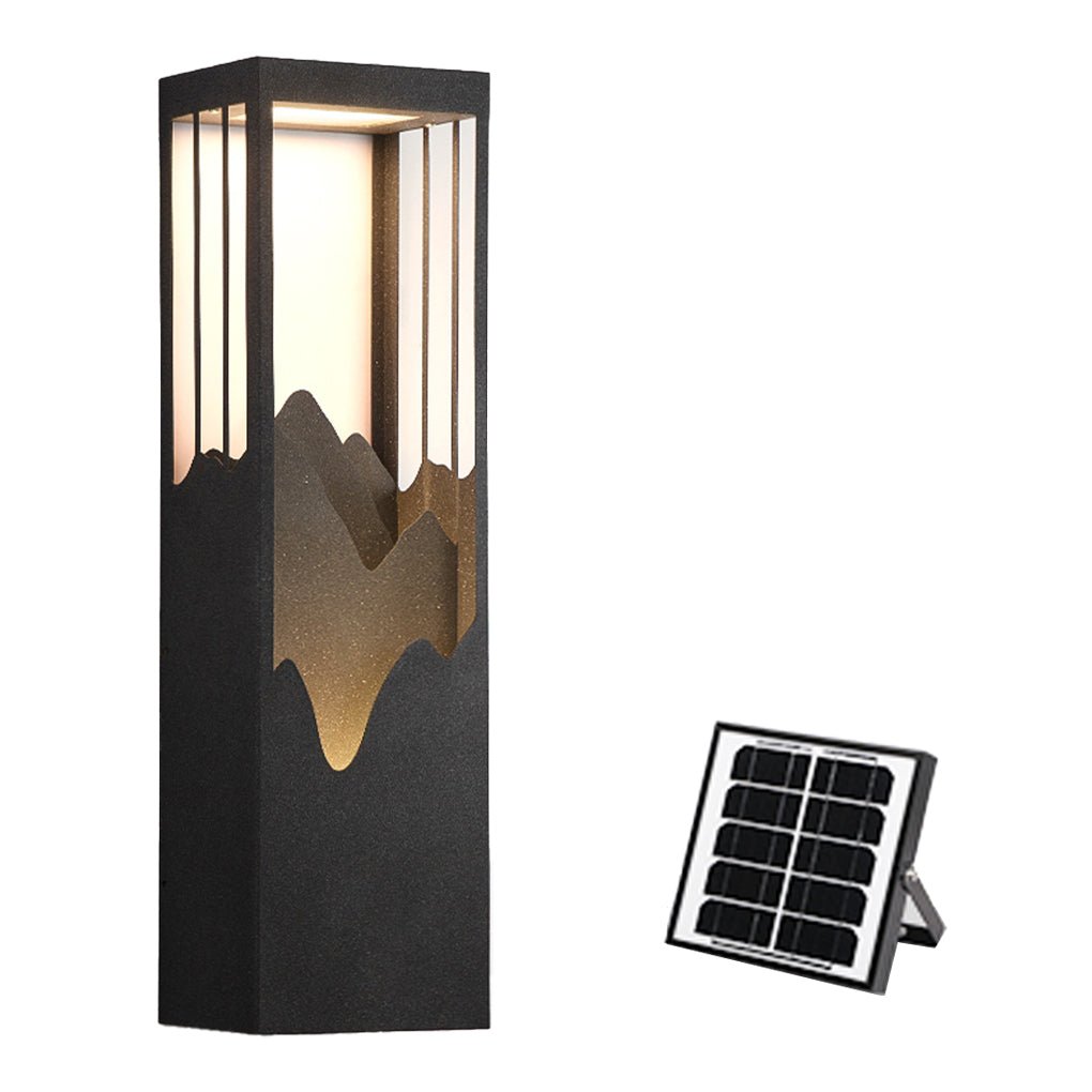 Mountain Scenery LED up Down Lighting Waterproof Solar Wall Lamp Porch Lights - Lamp Outdoor