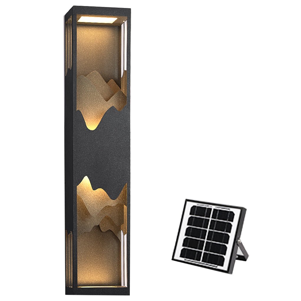 Mountain Scenery LED up Down Lighting Waterproof Solar Wall Lamp Porch Lights - Lamp Outdoor