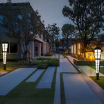 Modern Stainless Steel Outdoor Post Light with Imitation Marble Shade