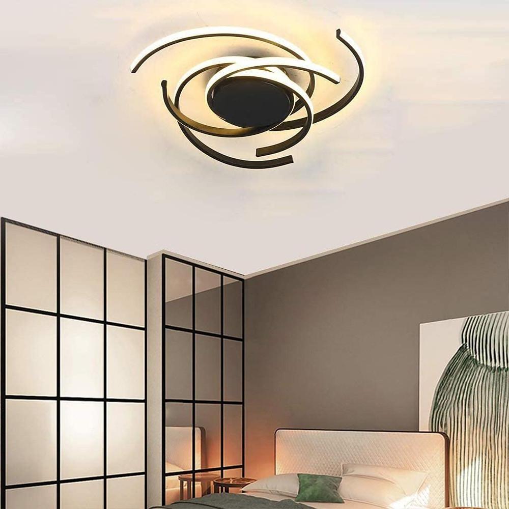 30 Inch Swirls Circle Abstract LED Flush Mount Ceiling Light - Lamp Outdoor