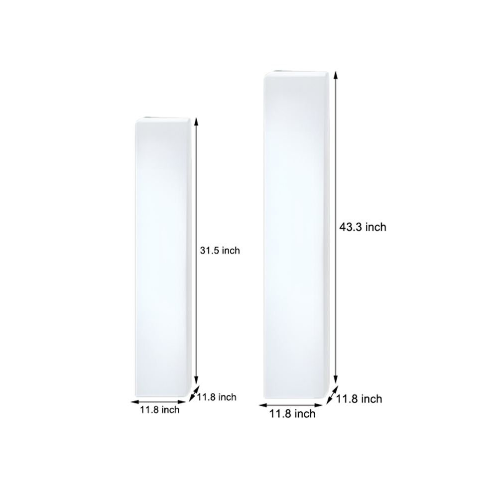 Technical specification drawing showing dimensions and measurements for outdoor lighting column design