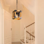 Rustic Industrial Linear Chandelier for Dining Rooms Farmhouse Rectangular/Square Light Fixture - Lamp Outdoor