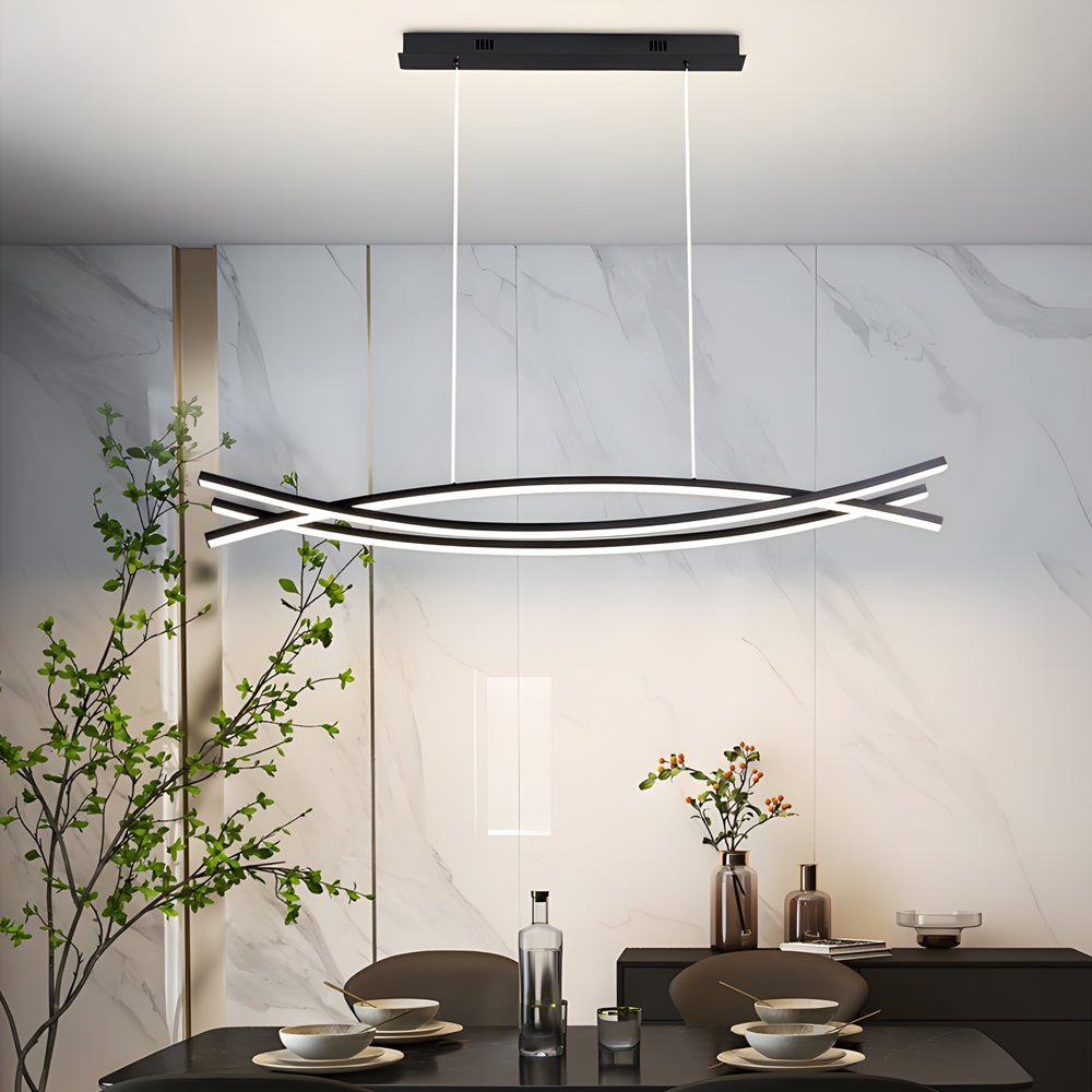 Long Lines LED Dimmable Chandelier Dining Room Light Fixtures - Lamp Outdoor