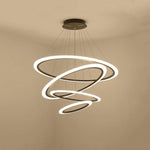 4-ring Geometric LED Modern Chandelier Pendant Light Hanging Lamp Island Lights - Lamp Outdoor