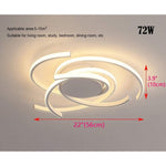 30 Inch Swirls Circle Abstract LED Flush Mount Ceiling Light - Lamp Outdoor