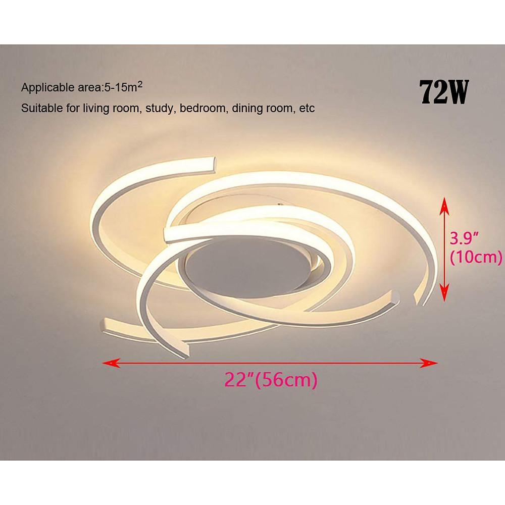 30 Inch Swirls Circle Abstract LED Flush Mount Ceiling Light - Lamp Outdoor