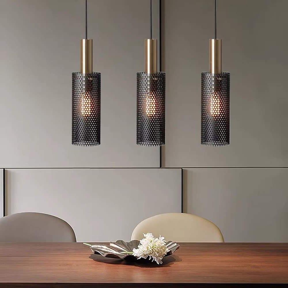 Cylinder Hanging Pendant Lights Metal Modern LED Ceiling Lights - Lamp Outdoor