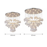 Luxury Flowers Handcrafted Art Glass 3 Step Dimming Modern Chandelier - Lamp Outdoor