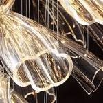 Luxury Flowers Handcrafted Art Glass 3 Step Dimming Modern Chandelier - Lamp Outdoor