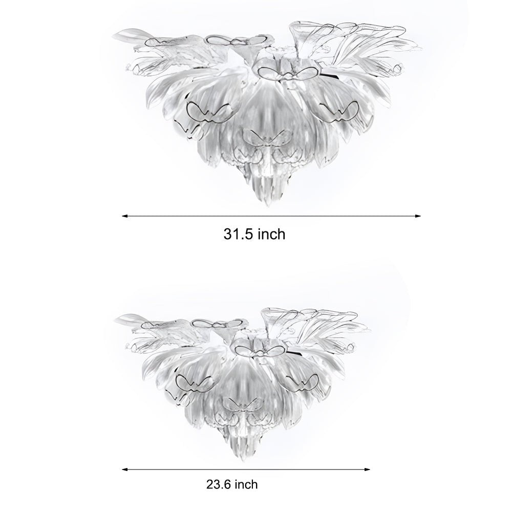 Luxury Flowers Handcrafted Art Glass 3 Step Dimming Modern Chandelier - Lamp Outdoor