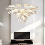 Luxury Flowers Handcrafted Art Glass 3 Step Dimming Modern Chandelier - Lamp Outdoor