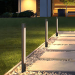 Black Matte LED Cylinder Outdoor Pathway Light - 15.8''/29.5'' H - Lamp Outdoor