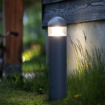 Simple cylindrical bollard with matte finish for minimalist landscape lighting