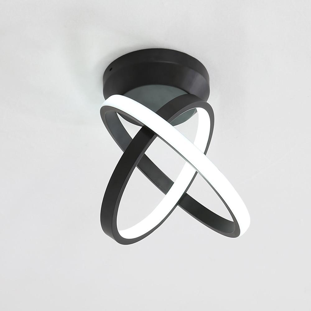 Creative Circles LED Black Modern Ceiling Lights Flush Mount Lighting - Lamp Outdoor