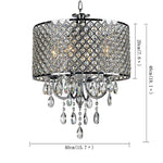 Electroplated Metal Crystal LED Country Chandeliers Kitchen Pendant Light - Lamp Outdoor