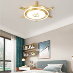 Mediterranean Style Cartoon Rudder Design LED High Transmittance Ceiling Lamp - Lamp Outdoor