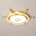 Mediterranean Style Cartoon Rudder Design LED High Transmittance Ceiling Lamp - Lamp Outdoor