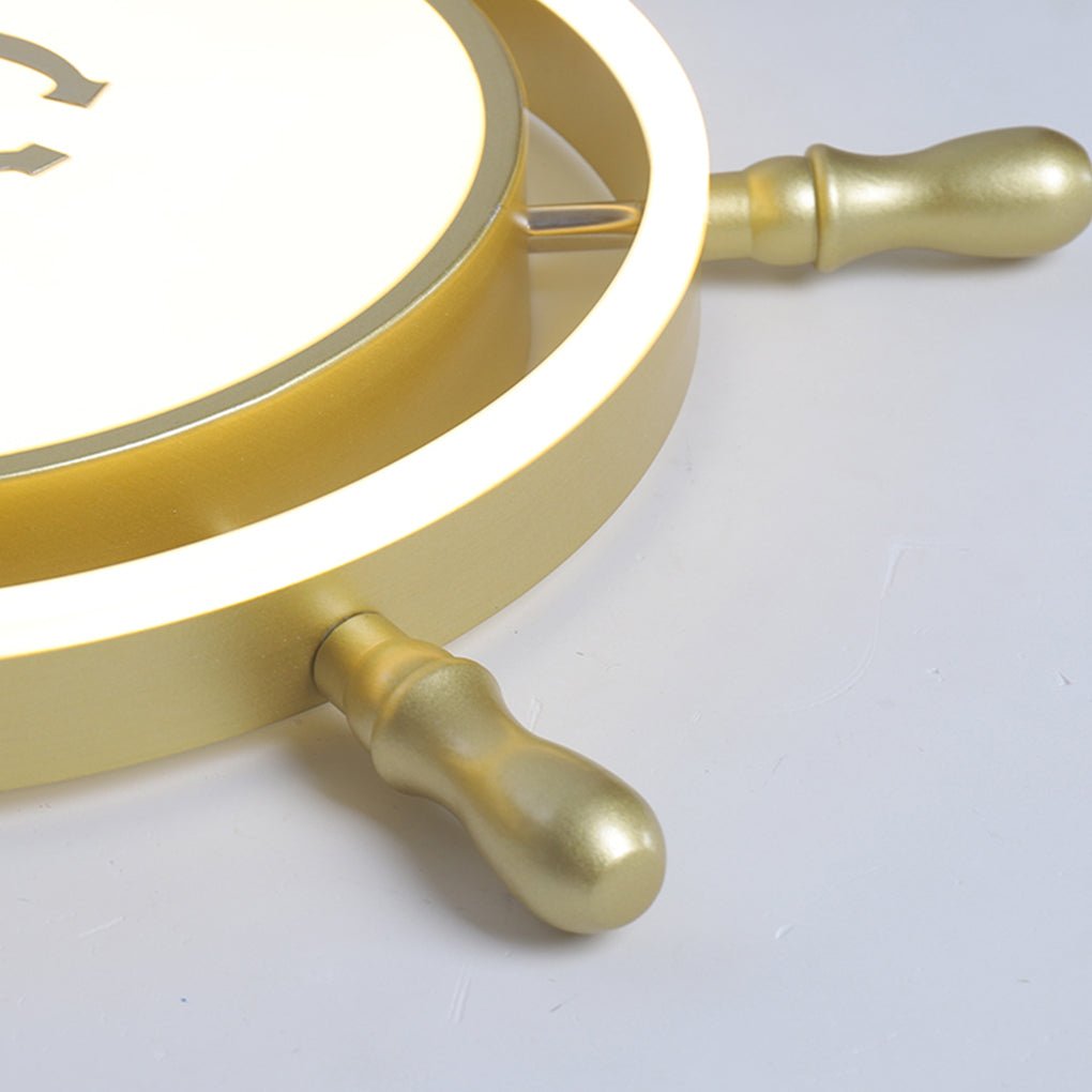 Mediterranean Style Cartoon Rudder Design LED High Transmittance Ceiling Lamp - Lamp Outdoor