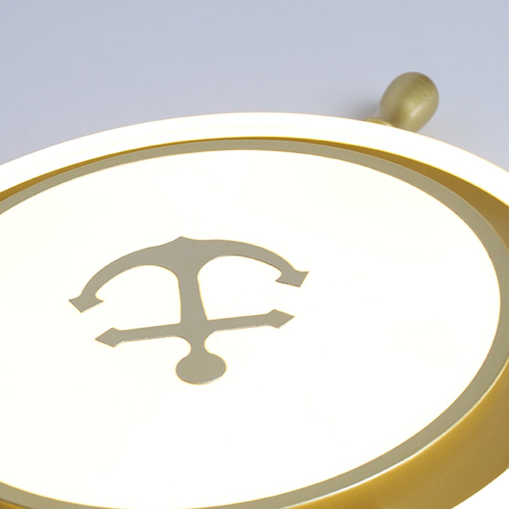 Mediterranean Style Cartoon Rudder Design LED High Transmittance Ceiling Lamp - Lamp Outdoor