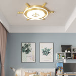 Mediterranean Style Cartoon Rudder Design LED High Transmittance Ceiling Lamp - Lamp Outdoor