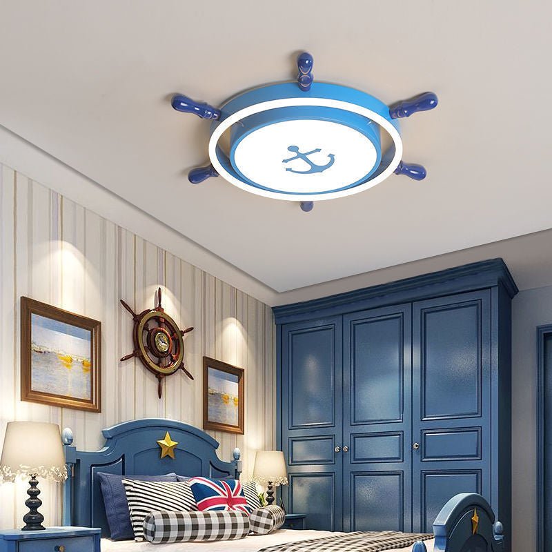 Mediterranean Style Cartoon Rudder Design LED High Transmittance Ceiling Lamp - Lamp Outdoor