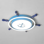 Mediterranean Style Cartoon Rudder Design LED High Transmittance Ceiling Lamp - Lamp Outdoor