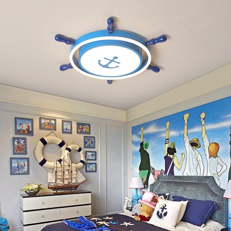 Mediterranean Style Cartoon Rudder Design LED High Transmittance Ceiling Lamp - Lamp Outdoor