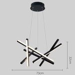 Amber Modern LED Metal Sputnik Chandelier - Lamp Outdoor