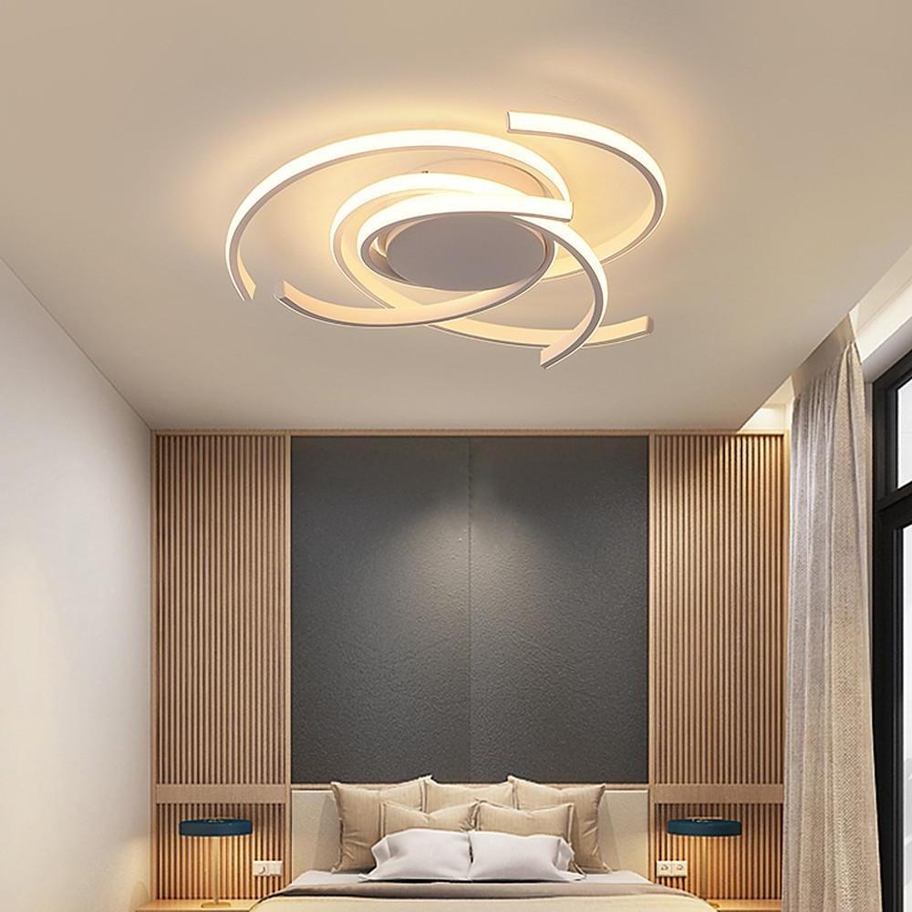 30 Inch Swirls Circle Abstract LED Flush Mount Ceiling Light - Lamp Outdoor