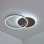 22'' Ambient LED Light Two Ringed Flush Mount Ceiling Light with Bulb - Lamp Outdoor