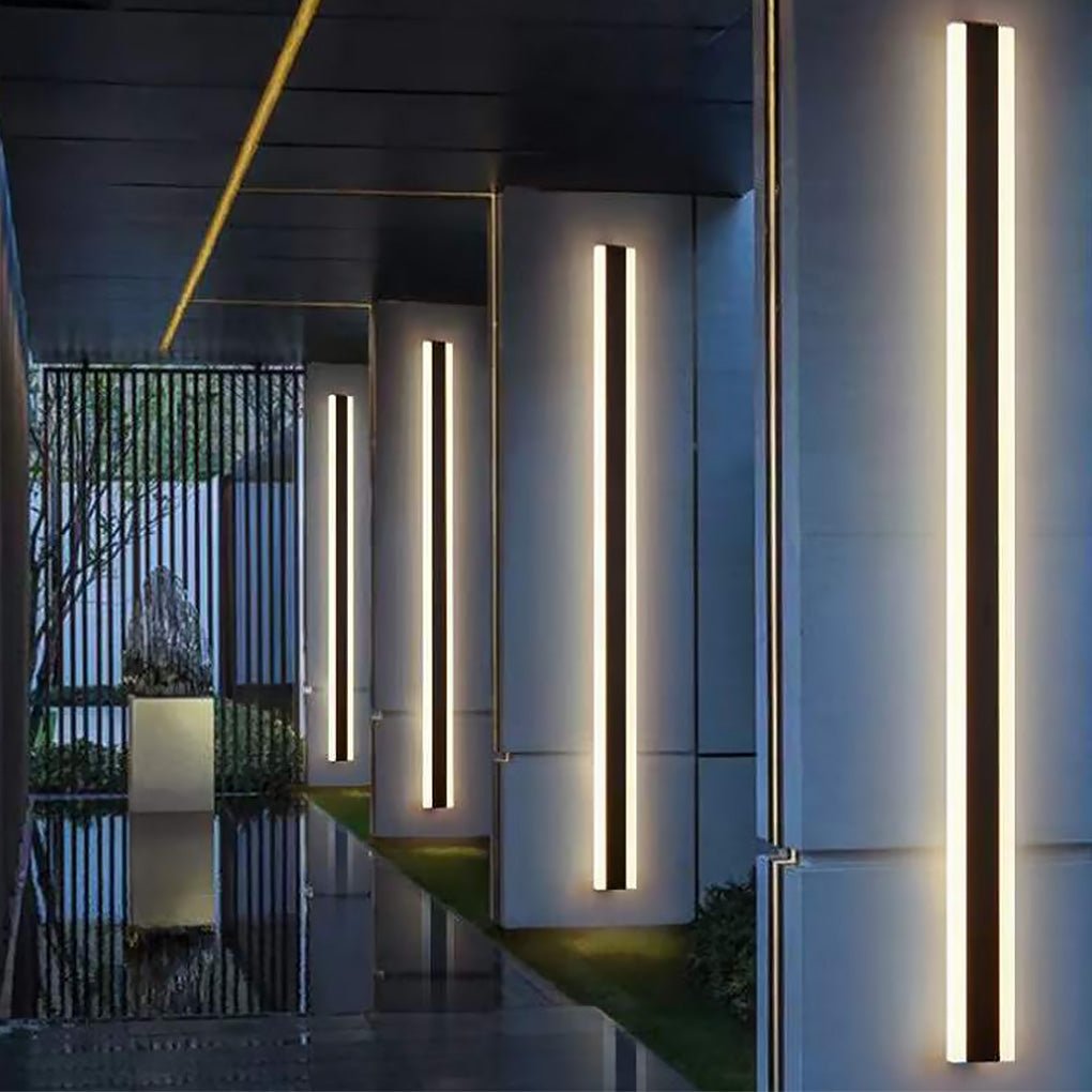 Linear LED Long Outdoor Wall Light Minimalist Exterior Wall Mount Lights Waterproof for Porch - Lamp Outdoor