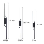 Minimalist Long LED Linear Lights Aluminum Black Wall Lights - Lamp Outdoor